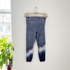 Athleta Elation Blue Watercolor Stripe Crop Leggings Size XS Petite